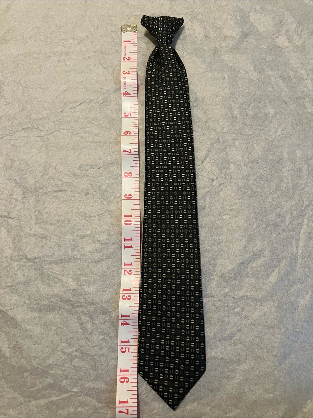 Boys Black Geometric Pattern Tie